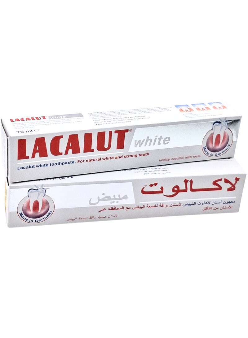 LACALUT White Toothpaste 75ml  Whitening Formula for Strong And Clean Teeth - Image 2